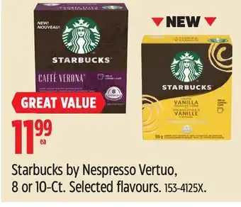 Canadian Tire Starbucks by Nespresso Vertuo offer