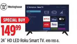 Canadian Tire Westinghouse 24˝ HD LED Roku Smart TV offer