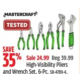 Canadian Tire Mastercraft High-Visibility Pliers and Wrench Set, 6-Pc offer