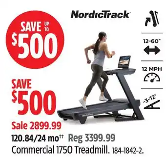 Canadian Tire Commercial 1750 Treadmill offer