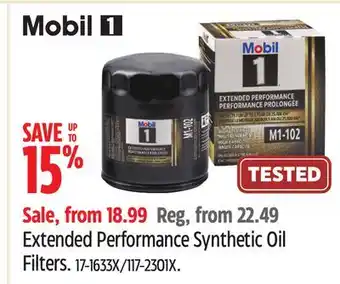 Canadian Tire Mobil 1 Extended Performance Synthetic Oil Filters offer