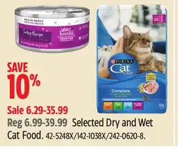 Canadian Tire Selected Dry and Wet Cat Food offer