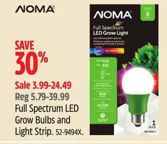 Canadian Tire Full Spectrum LED Grow Bulbs and Light Strip offer