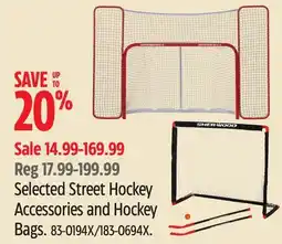 Canadian Tire Selected Street Hockey Accessories and Hockey Bags offer