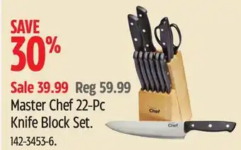 Canadian Tire Master Chef 22-Pc Knife Block Set offer