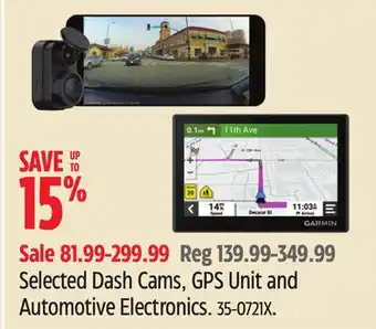 Canadian Tire Selected Dash Cams, GPS Unit and Automotive Electronics offer