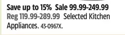 Canadian Tire Selected Kitchen Appliances offer