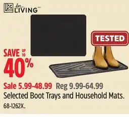 Canadian Tire Selected Boot Trays and Household Mats offer