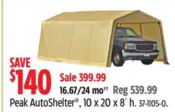 Canadian Tire Peak AutoShelter , 10 x 20 x 8´ h offer