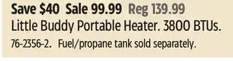 Canadian Tire Mr. Heater Little Buddy Portable Heater offer