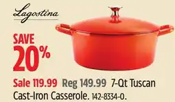 Canadian Tire Lagostina 7-Qt Tuscan Cast-Iron Casserole offer