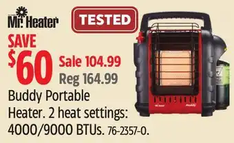 Canadian Tire Buddy Portable Heater offer