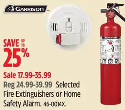 Canadian Tire Selected Fire Extinguishers or Home Safety Alarm offer