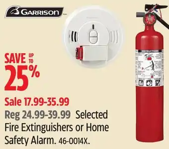 Canadian Tire Selected Fire Extinguishers or Home Safety Alarm offer