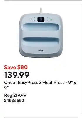 Staples Cricut EasyPress 3 Heat Press - 9 x 9 offer