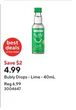 Staples Bubly Drops - Lime - 40mL offer