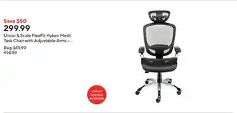 Staples Union & Scale FlexFit Hyken Mesh Task Chair with Adjustable Arms - Black offer