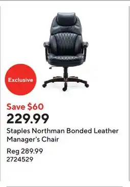 Staples Staples Northman Bonded Leather Manager's Chair offer