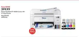 Staples Epson EcoTank ET-4850 Colour All-In-One Printer offer