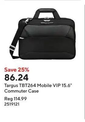 Staples Targus TBT264 Mobile VIP 15.6 Commuter Case offer