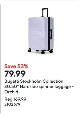 Staples Bugatti Stockholm Collection 30.50 Hardside spinner luggage - Orchid offer