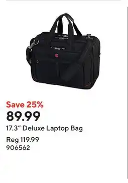 Staples 17.3 Deluxe Laptop Bag offer