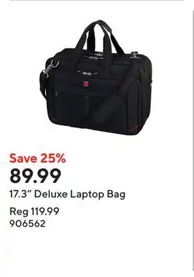 Staples 17.3 Deluxe Laptop Bag offer