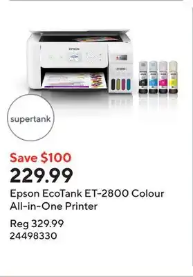 Staples Epson EcoTank ET-2800 Colour All-in-One Printer offer