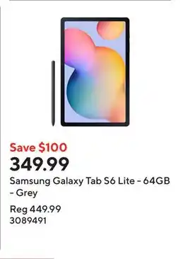 Staples Samsung Galaxy Tab S6 Lite - 64GB - Grey offer