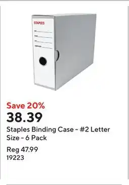 Staples Staples Binding Case - #2 Letter Size - 6 Pack offer