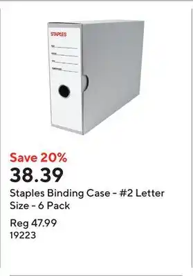 Staples Staples Binding Case - #2 Letter Size - 6 Pack offer