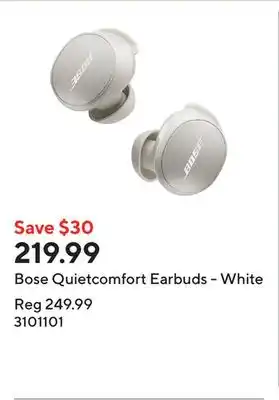 Staples Bose Quietcomfort Earbuds - White offer