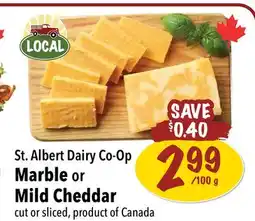 Farm Boy St. Albert Dairy Co-Op Marble or Mild Cheddar offer