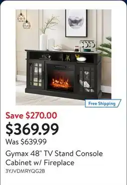 Walmart Gymax 48 TV Stand Console Cabinet w/ Fireplace offer