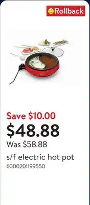 Walmart s/f electric hot pot offer