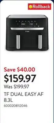 Walmart TF DUAL EASY AF 8.3L offer