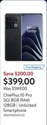 Walmart OnePlus 10 Pro 5G| 8GB RAM 128GB | Unlocked Smartphone offer