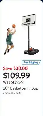 Walmart 28 Basketball Hoop offer