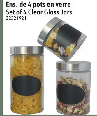 Hart Set of 4 Clear Glass Jars offer