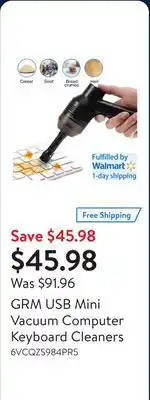 Walmart GRM USB Mini Vacuum Computer Keyboard Cleaners offer