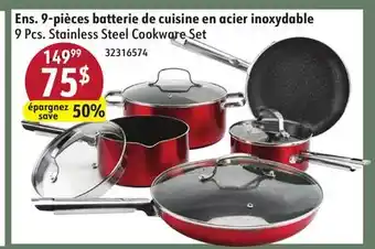 Hart 9 Pcs. Stainless Steel Cookware Set offer