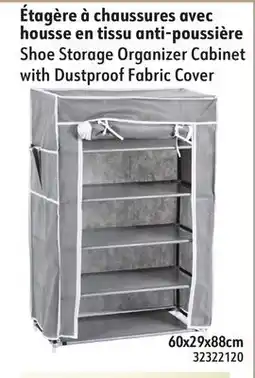 Hart Shoe Storage Organizer Cabinet with Dustproof Fabric Cover offer