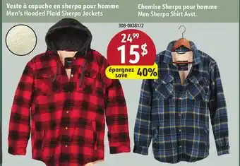 Hart Men's Hooded Plaid Sherpa Jackets, Men Sherpa Shirt Asst offer