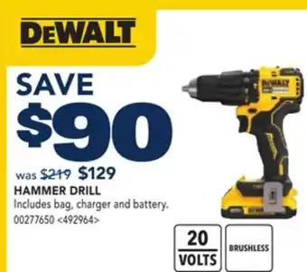 RONA DEWALT HAMMER DRILL offer