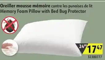 Hart Memory Foam Pillow with Bed Bug Protector offer