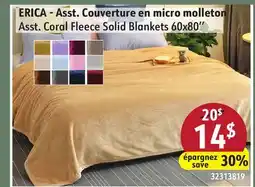 Hart Asst. Coral Fleece Solid Blankets offer