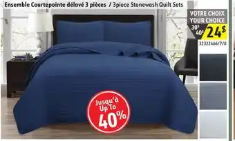 Hart 3piece Stonewash Quilt Sets offer