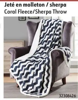 Hart Coral Fleece/Sherpa Throw offer