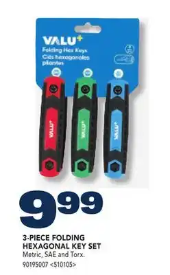 RONA 3-PIECE FOLDING HEXAGONAL KEY SET offer