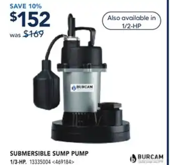 RONA SUBMERSIBLE SUMP PUMP offer